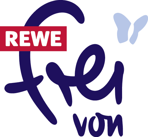 Logo der Marke  REWE frei von