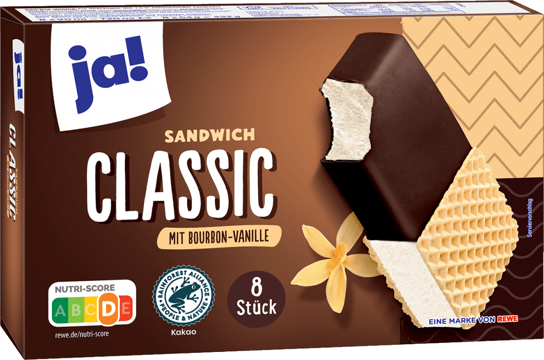 eine Packung ja! Eis-Sandwich Classic