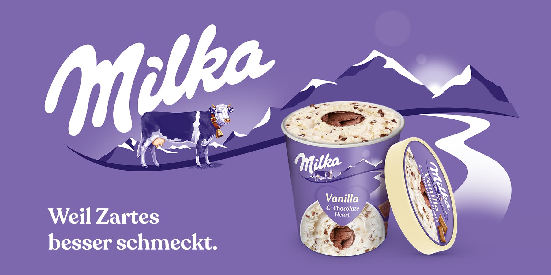 Milka Vanilla & Chocolate Heart