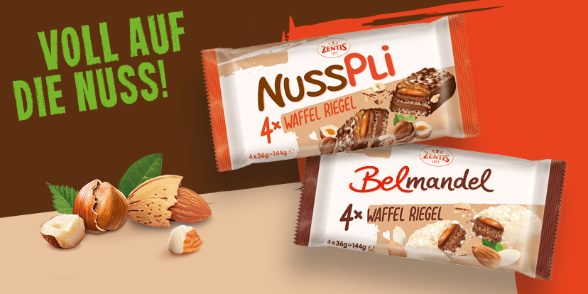 Nusspli & Belmandel Waffel Riegel