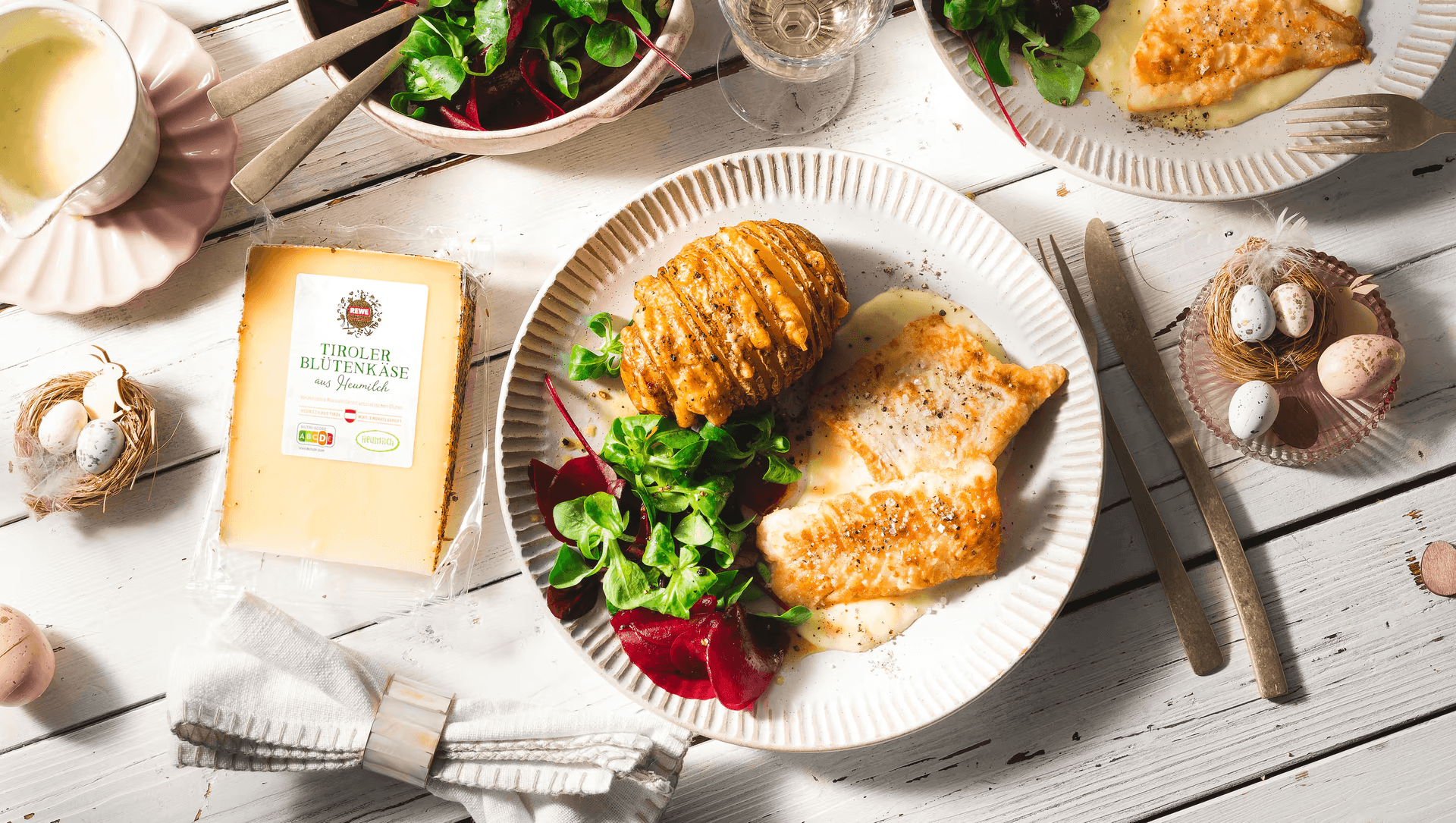 REWE Feine Welt Tiroler Blütenkäse Contentfläche
