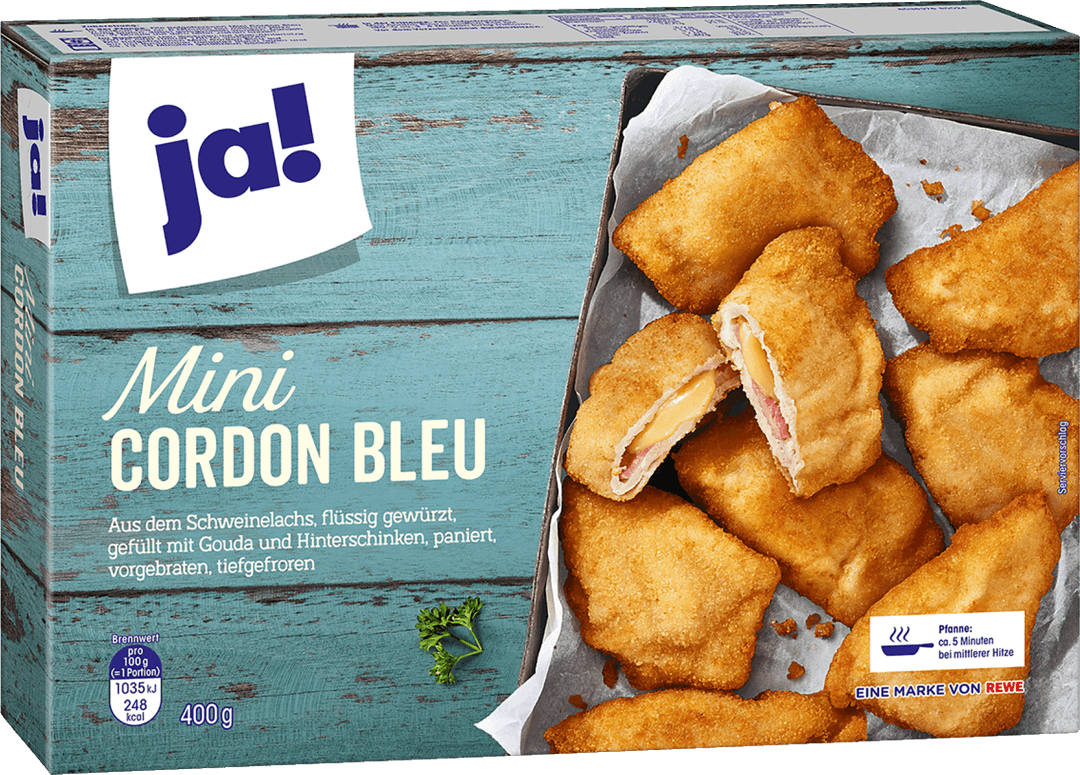 eine Packung (400g) ja! Mini Cordon bleu