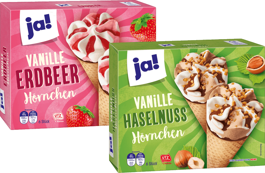eine Packung ja! Waffeleis-Hörnchen