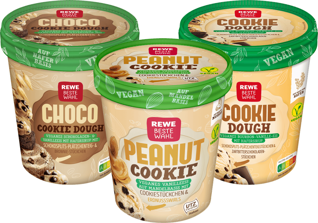 REWE Beste Wahl Veganes Cookie Eis
