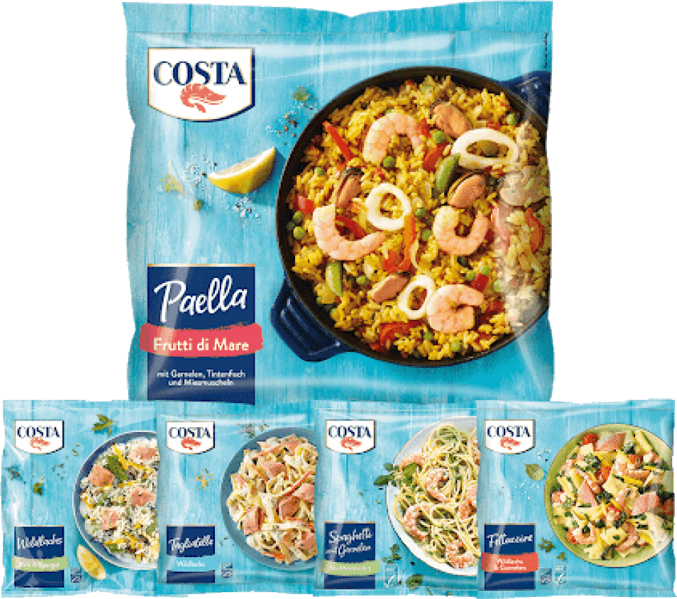 eine Packung Costa Pfannengerichte