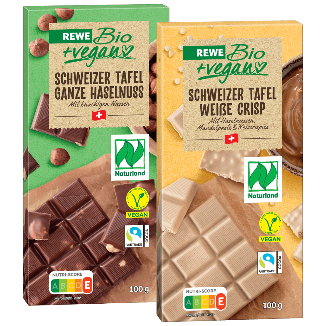 REWE Bio + vegan Schweizer Tafel