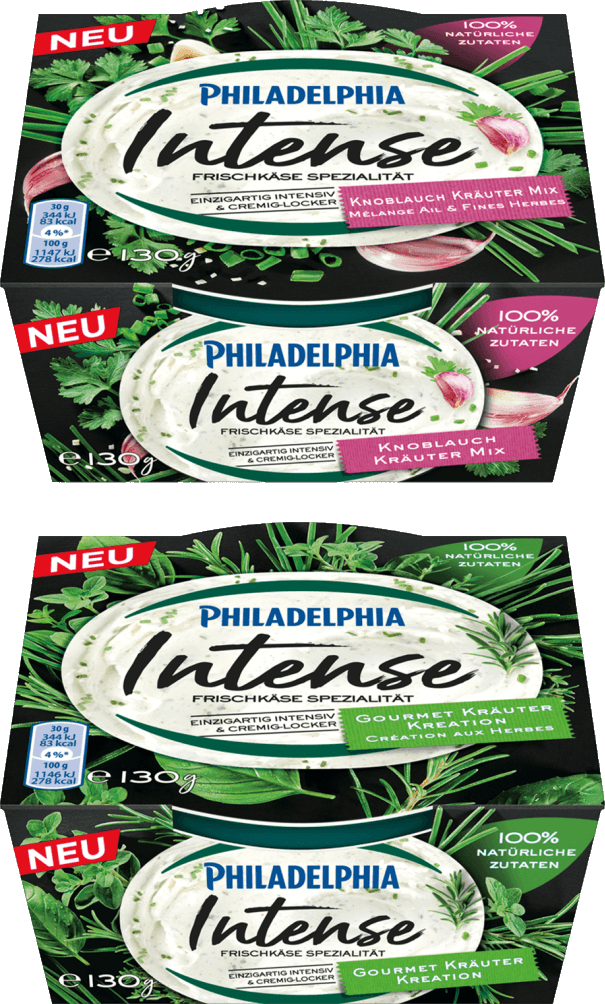 eine Packung Philadelphia Intense
