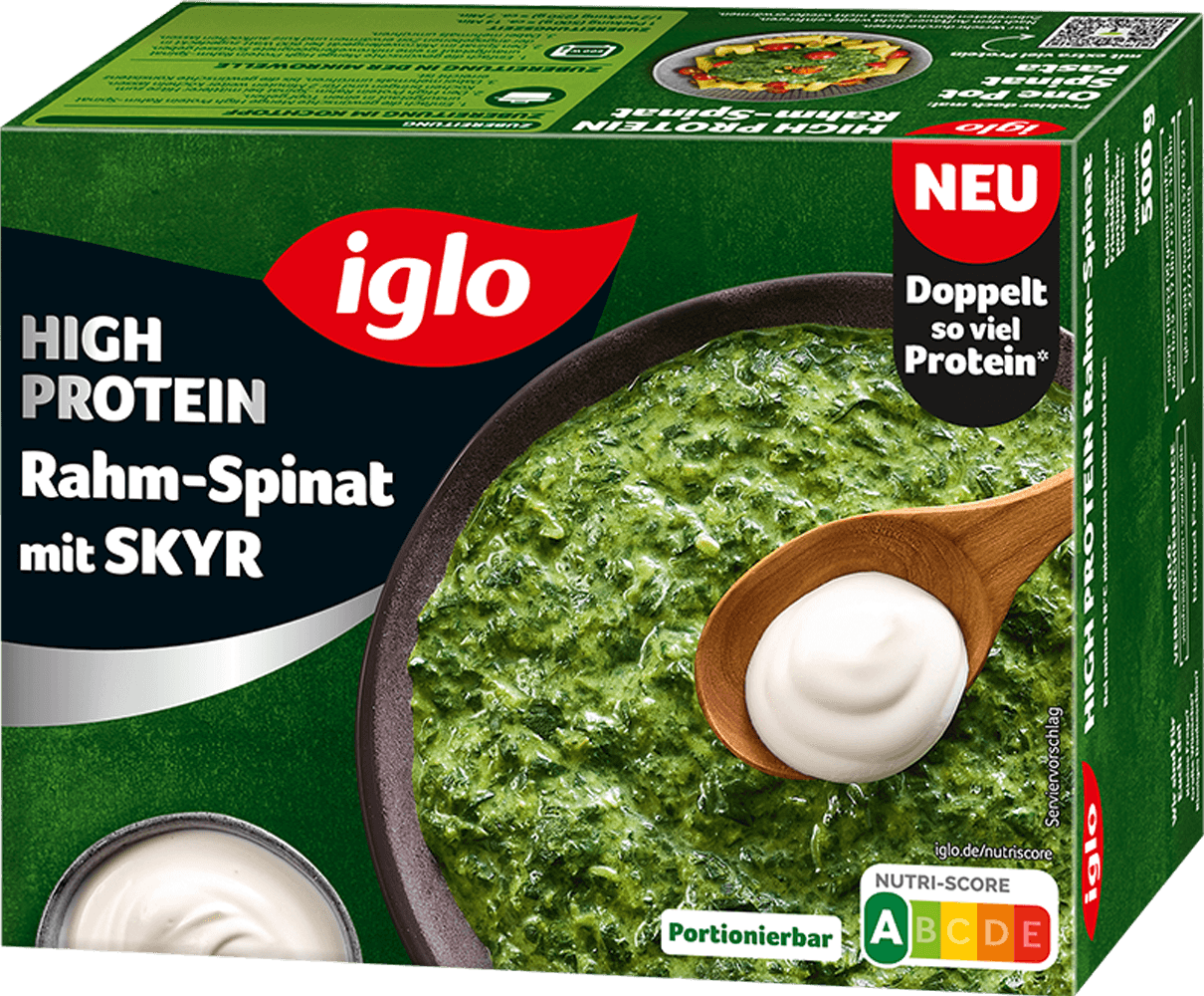 iglo High Protein Rahm-Spinat mit Skyr
