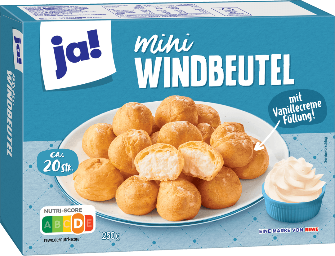 ja! Mini Windbeutel mit Vanillefüllung