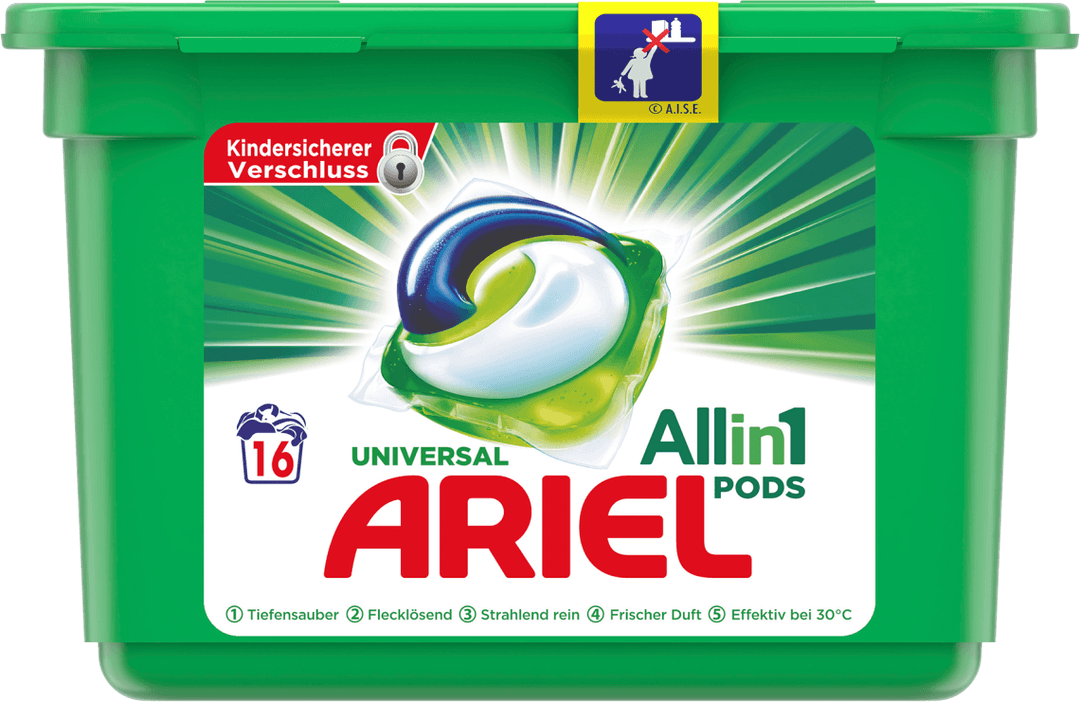 eine Packung (16 WL) Ariel All-in-1 PODS