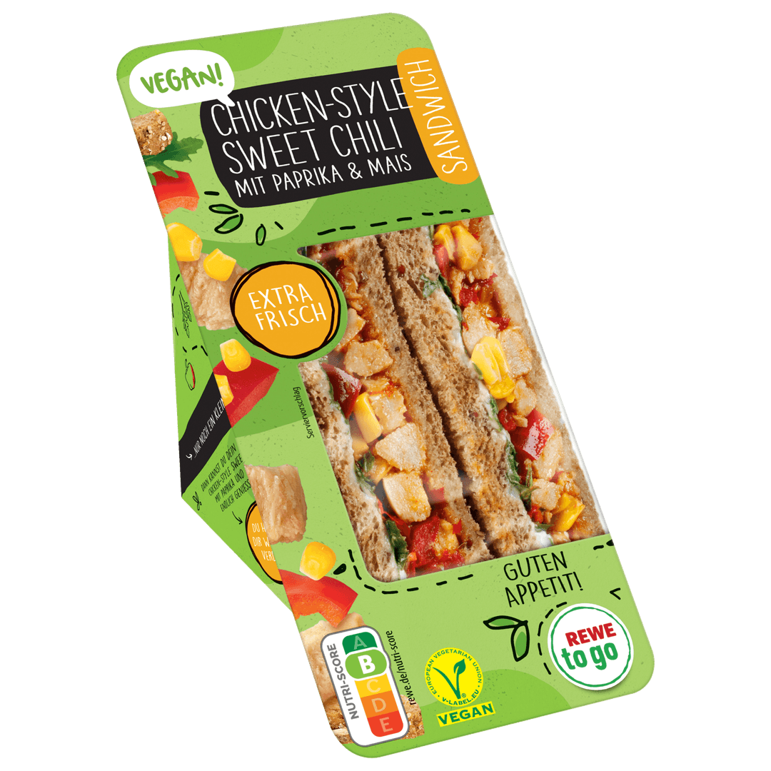 REWE to go Sandwich vegan Chicken-Style Sweet Chili