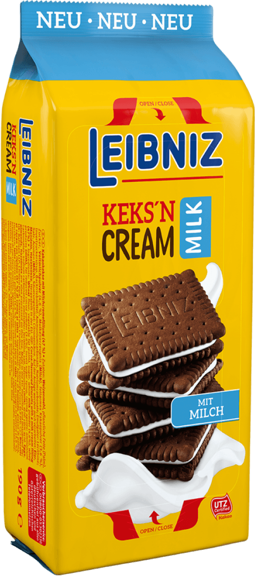 eine Packung LEIBNIZ KEKS'N CREAM MILK