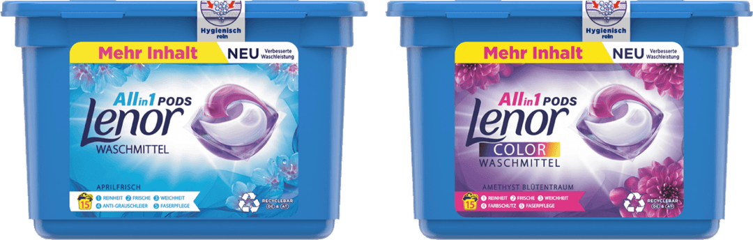 eine Packung Lenor All-in-1 PODS