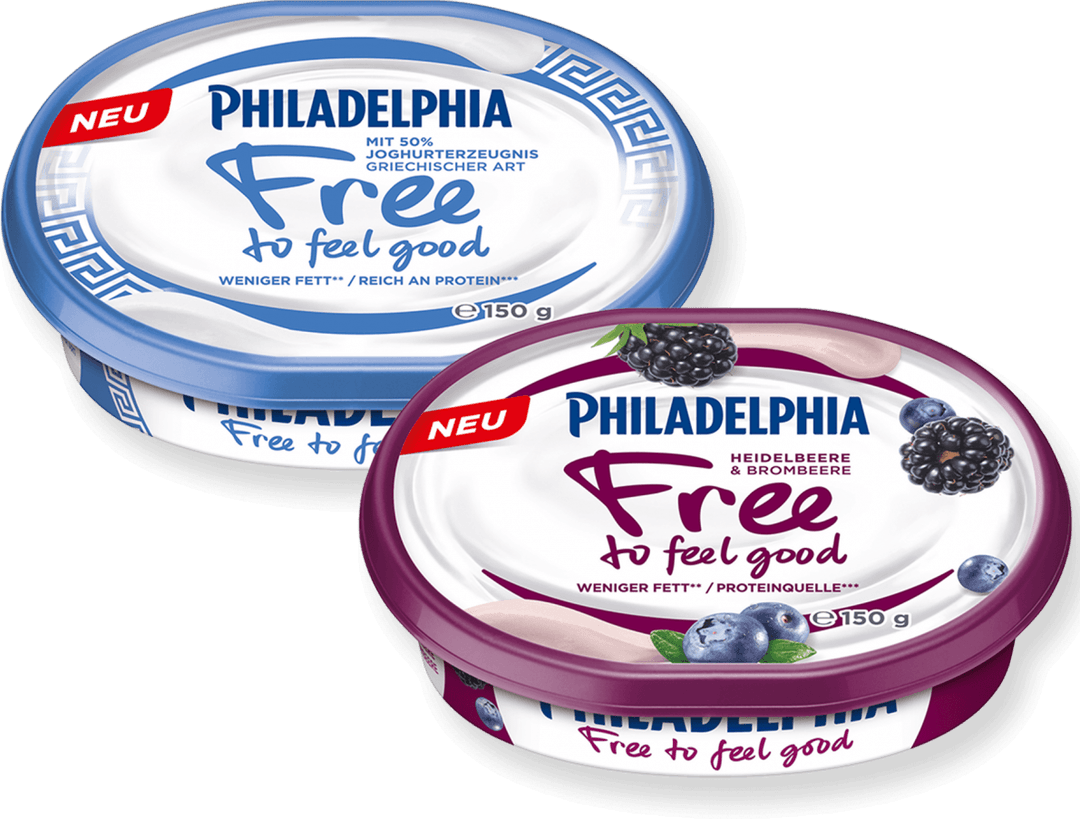 eine Packung Philadelphia Free to feel good